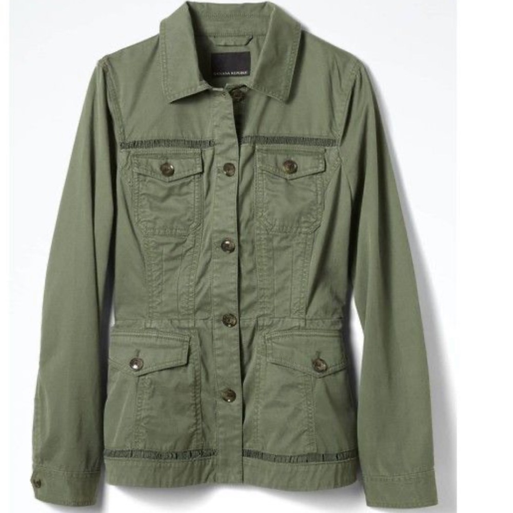 Banana Republic Eyelet Trim Cargo Jacket